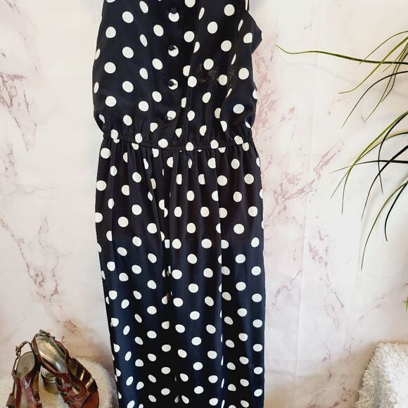 Victoria's Secret wide leg polka dot jumpsuit - Picture 2 of 7